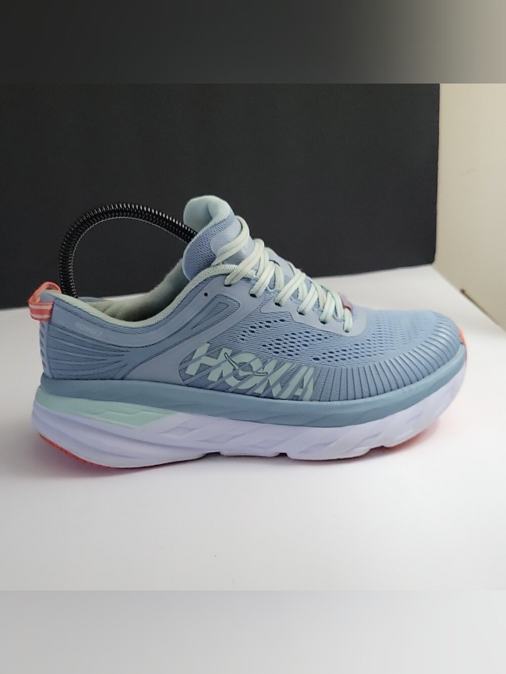 Hoka One One Womens Bondi 7 1110519 BFBG Gray Running Shoes Sneakers Size 7.5